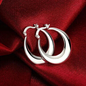 NEW 925 Sterling Silver Small Hoop Earrings